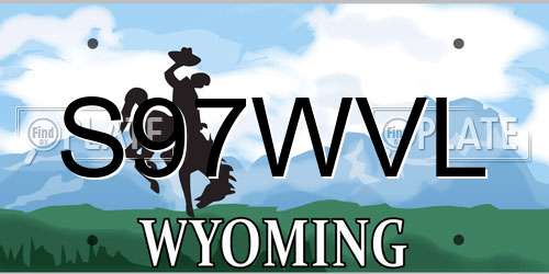 S97WVL Wyoming License Plate
