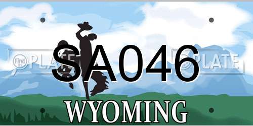 SA046 Wyoming License Plate