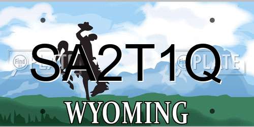 SA2T1Q Wyoming License Plate