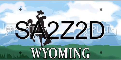 SA2Z2D Wyoming License Plate