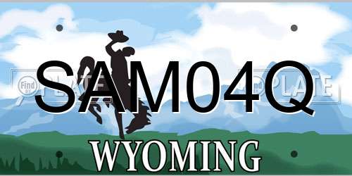 SAM04Q Wyoming License Plate