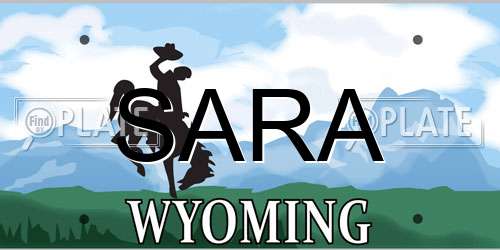 SARA Wyoming License Plate