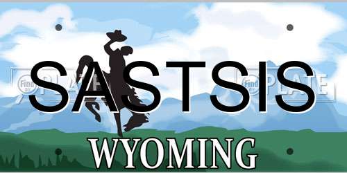 SASTSIS Wyoming License Plate