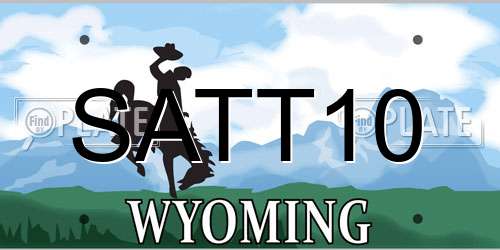 SATT10 Wyoming License Plate