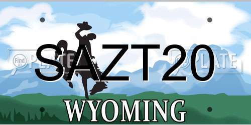 SAZT20 Wyoming License Plate