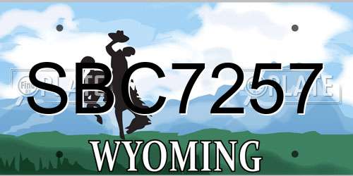 SBC7257 Wyoming License Plate
