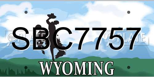 SBC7757 Wyoming License Plate
