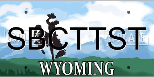 SBCTTST Wyoming License Plate