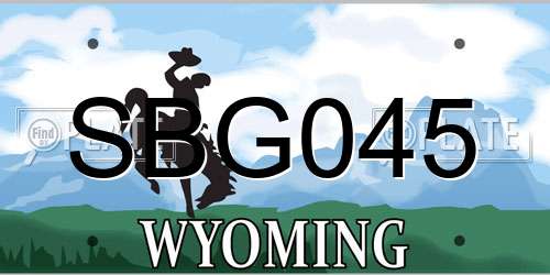 SBG045 Wyoming License Plate