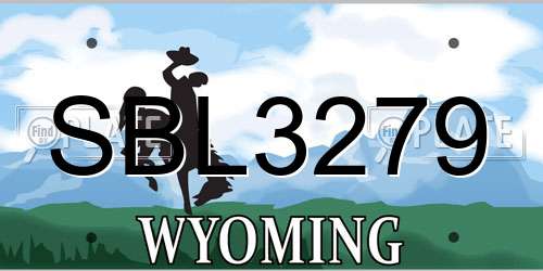 SBL3279 Wyoming License Plate
