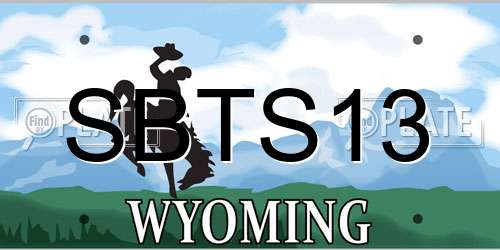 SBTS13 Wyoming License Plate
