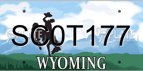 SC0T177 Wyoming License Plate