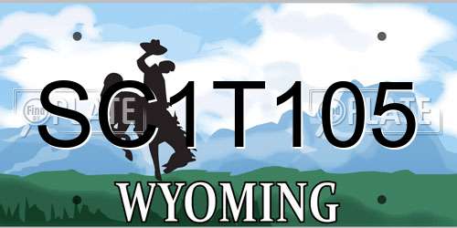 SC1T105 Wyoming License Plate