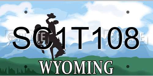 SC1T108 Wyoming License Plate