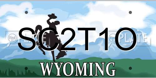 SC2T1O Wyoming License Plate