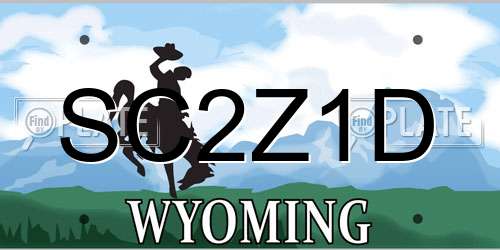 SC2Z1D Wyoming License Plate