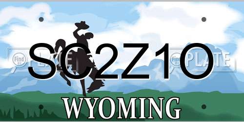 SC2Z1O Wyoming License Plate