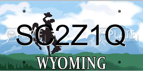 SC2Z1Q Wyoming License Plate