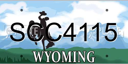 SCC4115 Wyoming License Plate