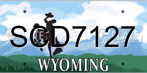 SCD7127 Wyoming License Plate