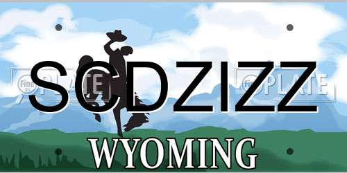 SCDZIZZ Wyoming License Plate