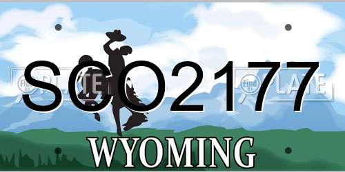 SCO2177 Wyoming License Plate