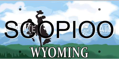 SCOPIOO Wyoming License Plate