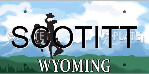 SCOTITT Wyoming License Plate