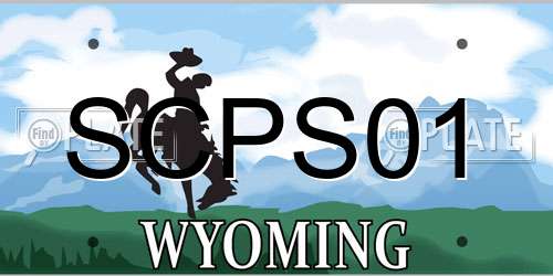 SCPS01 Wyoming License Plate
