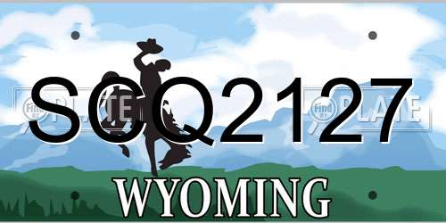 SCQ2127 Wyoming License Plate