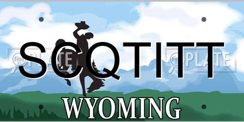 SCQTITT Wyoming License Plate