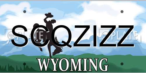 SCQZIZZ Wyoming License Plate