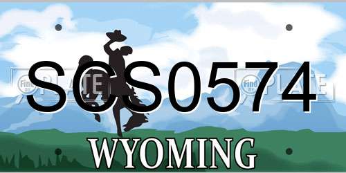 SCS0574 Wyoming License Plate
