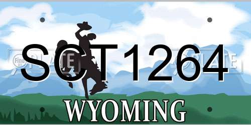 SCT1264 Wyoming License Plate