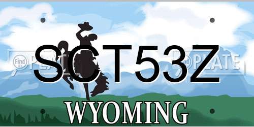 SCT53Z Wyoming License Plate
