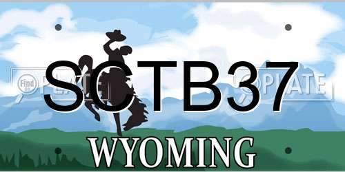 SCTB37 Wyoming License Plate