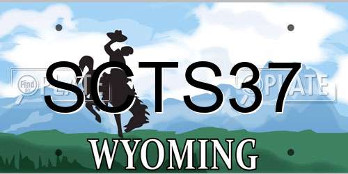SCTS37 Wyoming License Plate