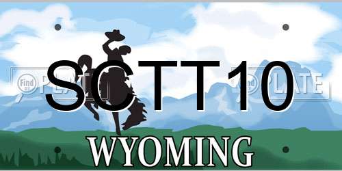 SCTT10 Wyoming License Plate