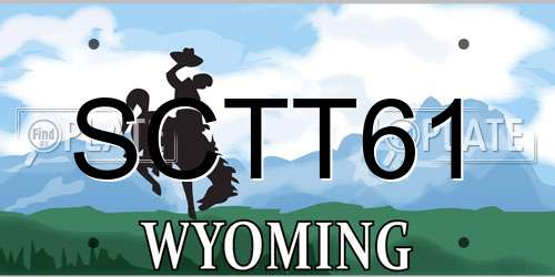 SCTT61 Wyoming License Plate