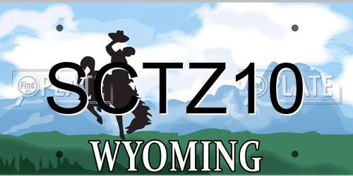 SCTZ10 Wyoming License Plate