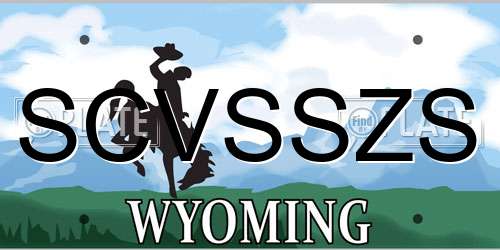 SCVSSZS Wyoming License Plate