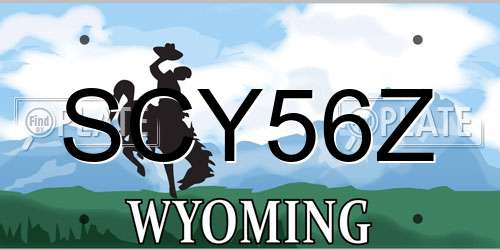 SCY56Z Wyoming License Plate