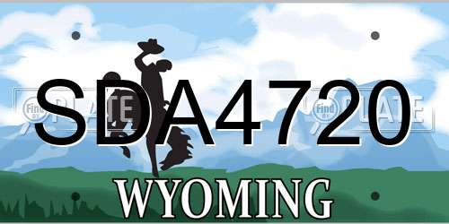 SDA4720 Wyoming License Plate