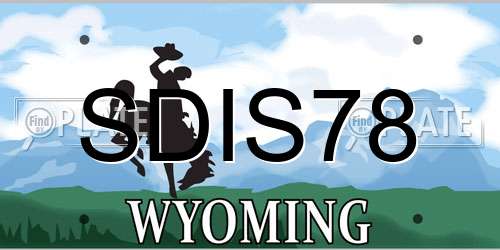 SDIS78 Wyoming License Plate