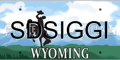 SDSIGGI Wyoming License Plate