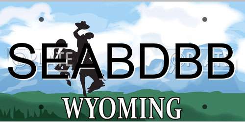 SEABDBB Wyoming License Plate