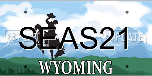 SEAS21 Wyoming License Plate