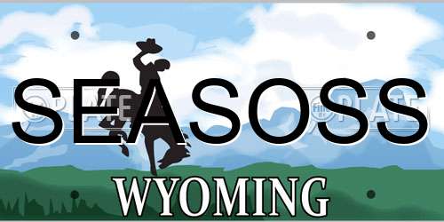 SEASOSS Wyoming License Plate