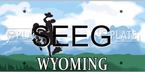 SEEG Wyoming License Plate