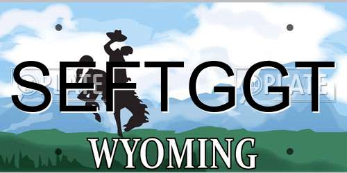 SEFTGGT Wyoming License Plate